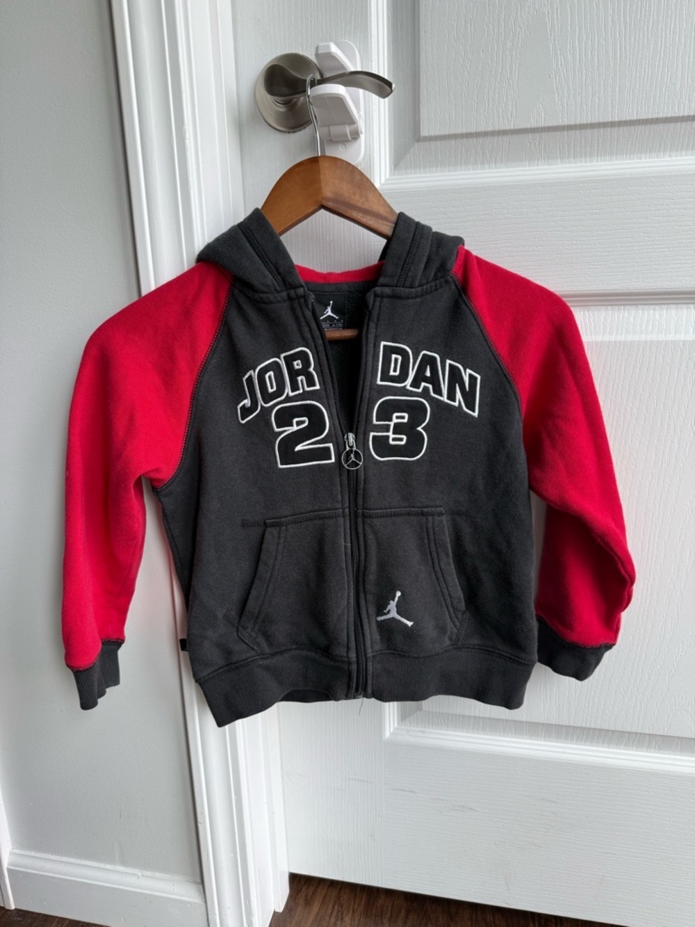 Jordan Black & Red 23 Zip-Up Hoodie